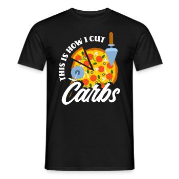 Pizza - Men's T-Shirt - black - Front - AI Model Male 178 light (178cm)