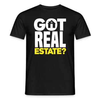 Real Estate Agent Housing - Men's T-Shirt - black - Front - AI Model Male 178 light (178cm)