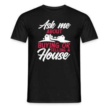 Agent immobilier - T-shirt homme - noir - Devant - AI Model Male 178 light (178cm)
