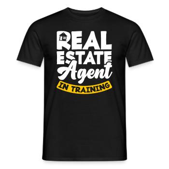 Immobilienmakler Ausbildung - Männer T-Shirt - Schwarz - Vorne - AI Model Male 178 light (178cm)