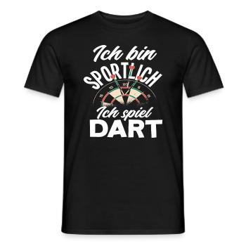 Dart Sportler Dartspieler Hobby Geschenk - Männer T-Shirt - Schwarz - Vorne - AI Model Male 178 light (178cm)
