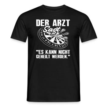 Spruch Arzt Hobby Dart Dartspieler - Männer T-Shirt - Schwarz - Vorne - AI Model Male 178 light (178cm)