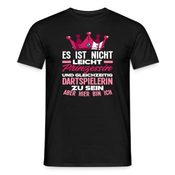 Prinzessin Dart Dartspielerin Geschenkidee - Männer T-Shirt - Schwarz - Vorne - AI Model Male 178 light (178cm)