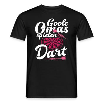 Coole Omas Spielen Dart Dartspieler - Männer T-Shirt - Schwarz - Vorne - AI Model Male 178 light (178cm)