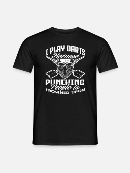 Fléchette drôle - T-shirt homme - noir