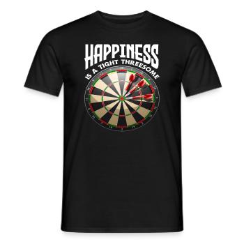 Lucky Threesome Dart Player - Men's T-Shirt - black - Front - AI Model Male 178 light (178cm)
