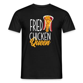 Fried Chicken Queen - Men's T-Shirt - black - Front - AI Model Male 178 light (178cm)