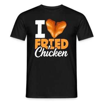 Heart Love Fried Chicken - Men's T-Shirt - black - Front - AI Model Male 178 light (178cm)