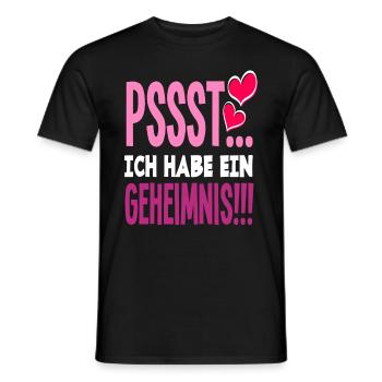 Geheimnis Ich werde große Schwester Schwanger - Männer T-Shirt - Schwarz - Vorne - AI Model Male 178 light (178cm)
