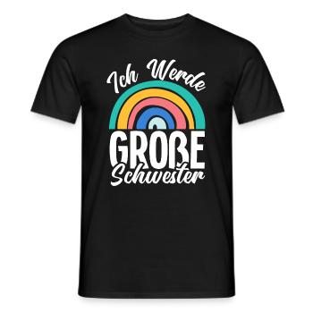 Ich werde große Schwester Regenbogen Geschenk - Männer T-Shirt - Schwarz - Vorne - AI Model Male 178 light (178cm)