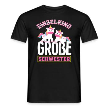 Kein Einzelkind Ich werde große Schwester - Männer T-Shirt - Schwarz - Vorne - AI Model Male 178 light (178cm)