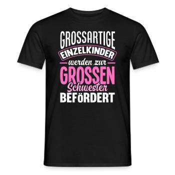 Ich Werde Große Schwester Geburt Nachwuchs Tochter - Männer T-Shirt - Schwarz - Vorne - AI Model Male 178 light (178cm)