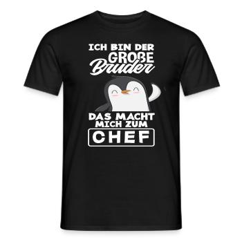 Der Große Bruder Das Macht Mich Zum Chef - Männer T-Shirt - Schwarz - Vorne - AI Model Male 178 light (178cm)