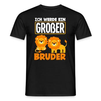 Ich Werde Großer Bruder Löwen Tier Löwe - Männer T-Shirt - Schwarz - Vorne - AI Model Male 178 light (178cm)