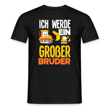 Ich Werde Ein Großer Bruder Bagger Baustelle - Männer T-Shirt - Schwarz - Vorne - AI Model Male 178 light (178cm)