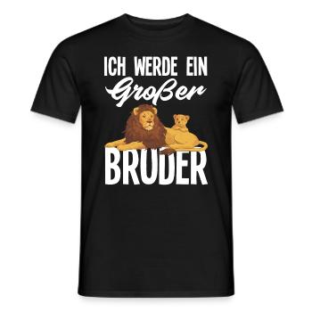 Der Große Bruder Löwen Geschenk Sohn - Männer T-Shirt - Schwarz - Vorne - AI Model Male 178 light (178cm)