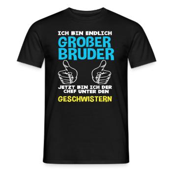 Ich Bin Endlich Großer Bruder Geschenk Sohn - Männer T-Shirt - Schwarz - Vorne - AI Model Male 178 light (178cm)