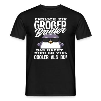 Ich Werde Großer Bruder Pinguin Jungs Sohn - Männer T-Shirt - Schwarz - Vorne - AI Model Male 178 light (178cm)