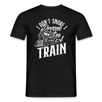 Zug Liebhaber Züge Schnarchen - Männer T-Shirt - Schwarz - Vorne - AI Model Male 178 light (178cm)
