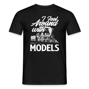 Model Railway Model Making Train Trains - Men's T-Shirt - black - Front - AI Model Male 178 light (178cm)