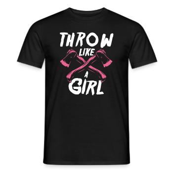 Axtwerferin Axtwurf Hobby Sport - Männer T-Shirt - Schwarz - Vorne - AI Model Male 178 light (178cm)