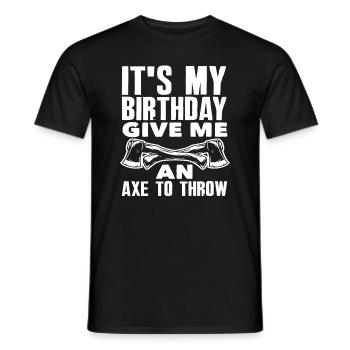 Axtwurf Axt Werfen Geburtstag Geschenk - Männer T-Shirt - Schwarz - Vorne - AI Model Male 178 light (178cm)