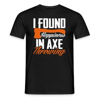 Axtwurf Axt Werfen Glück Leidenschaft - Männer T-Shirt - Schwarz - Vorne - AI Model Male 178 light (178cm)