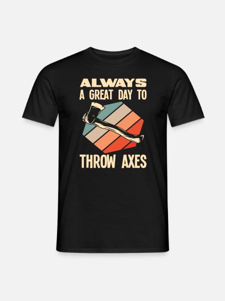 Retro Axe Throw Axe Throwing - Men's T-Shirt - black