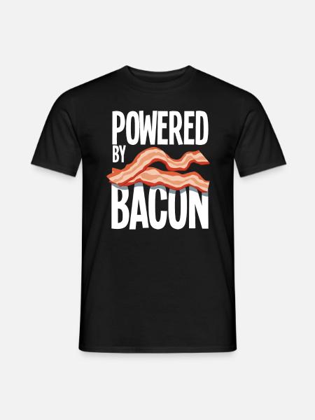 Powered By Bacon Speck - Men's T-Shirt - black