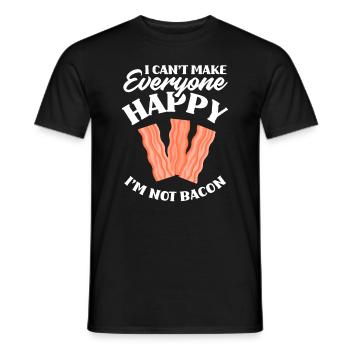 Bacon Bonheur Viande - T-shirt homme - noir - Devant - AI Model Male 178 light (178cm)