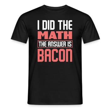 Speck Bacon Ist Die Antwort - Männer T-Shirt - Schwarz - Vorne - AI Model Male 178 light (178cm)