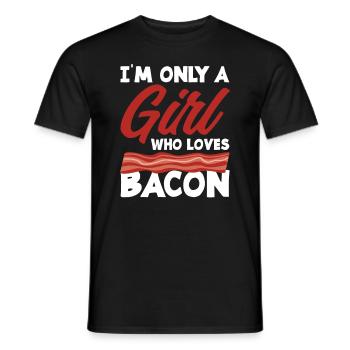 Bacon Bacon fille cadeau - T-shirt homme - noir - Devant - AI Model Male 178 light (178cm)