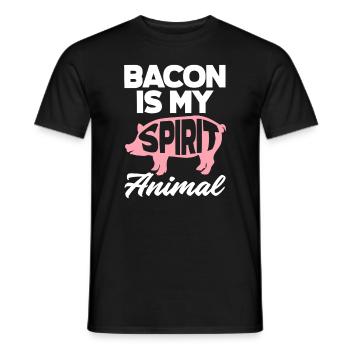 Bacon Bacon Dicton Animal Préféré - T-shirt homme - noir - Devant - AI Model Male 178 light (178cm)