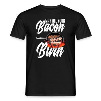 Speck Bacon Grill Frühstück Nahrung - Männer T-Shirt - Schwarz - Vorne - AI Model Male 178 light (178cm)