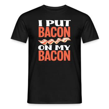 Speck Bacon Fett - Männer T-Shirt - Schwarz - Vorne - AI Model Male 178 light (178cm)
