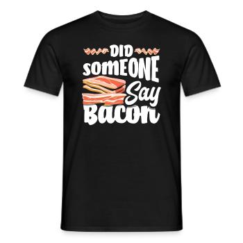 Amateur de bacon disant idée cadeau - T-shirt homme - noir - Devant - AI Model Male 178 light (178cm)