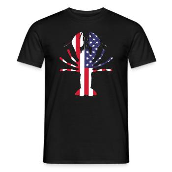 Langusten USA - Männer T-Shirt - Schwarz - Vorne - AI Model Male 178 light (178cm)