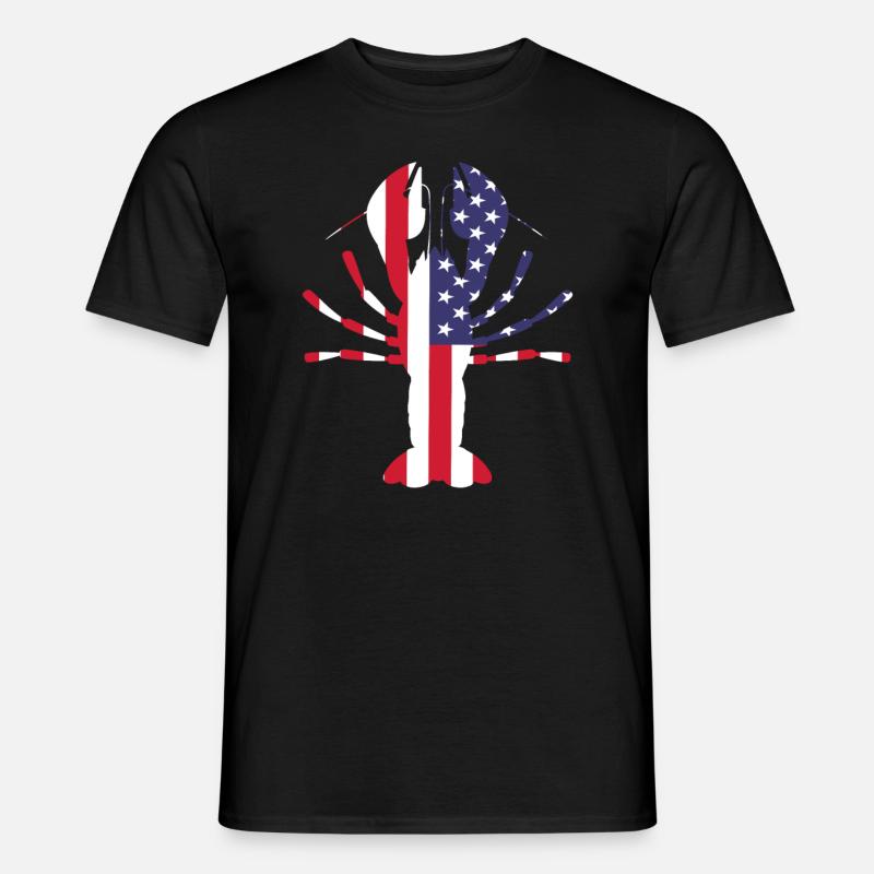 Langusten USA - Männer T-Shirt - Schwarz