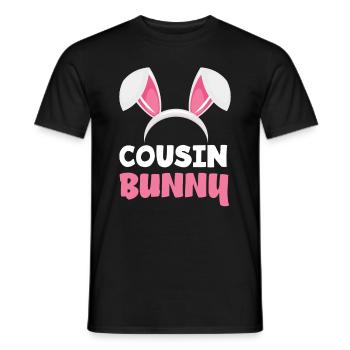 Cousin lapin Pâques lapin oreilles de Pâques - T-shirt homme - noir - Devant - AI Model Male 178 light (178cm)