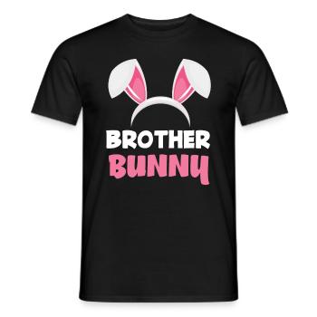 Frère lapin Pâques lapin oreilles de Pâques - T-shirt homme - noir - Devant - AI Model Male 178 light (178cm)