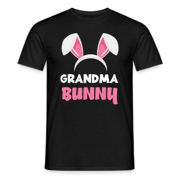 Grand-mère lapin de Pâques oreilles de lapin Pâques - T-shirt homme - noir - Devant - AI Model Male 178 light (178cm)