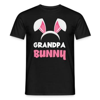 Grandpa Bunny Easter Bunny Ears Easter - Men's T-Shirt - black - Front - AI Model Male 178 light (178cm)