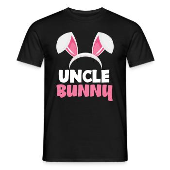 Oncle lapin de Pâques lapin oreilles de Pâques - T-shirt homme - noir - Devant - AI Model Male 178 light (178cm)