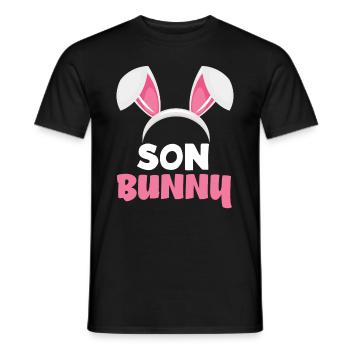 Son Bunny Easter Bunny Ears Easter - Men's T-Shirt - black - Front - AI Model Male 178 light (178cm)