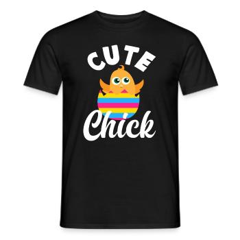 Easter Pun Excavator Easter Bunny - Men's T-Shirt - black - Front - AI Model Male 178 light (178cm)