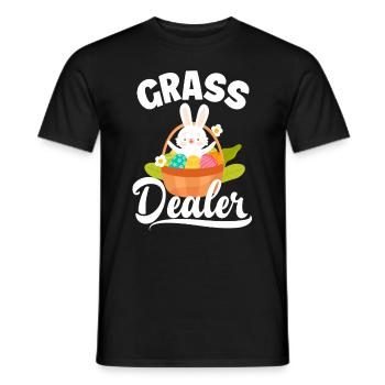 Easter Grass Funny Pun Bunny Easter - Men's T-Shirt - black - Front - AI Model Male 178 light (178cm)