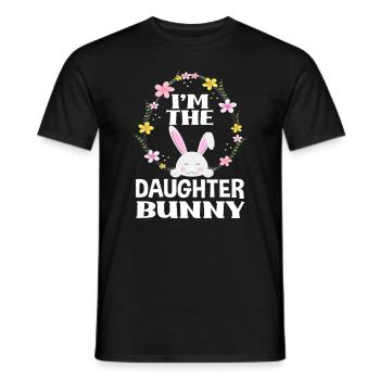 Je suis fille lapin de Pâques Couronne florale Pâques - T-shirt homme - noir - Devant - AI Model Male 178 light (178cm)
