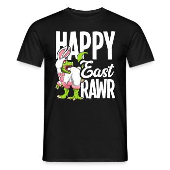 Happy Easter Dinosaur Bunny Costume Kids - Men's T-Shirt - black - Front - AI Model Male 178 light (178cm)