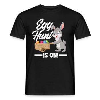 Easter Eggs Chasing Easter Bunny Easter - Men's T-Shirt - black - Front - AI Model Male 178 light (178cm)