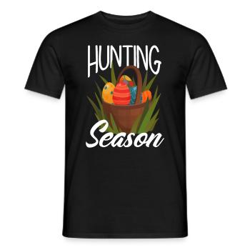 Oeufs de Pâques de Pâques de la saison des chasses - T-shirt homme - noir - Devant - AI Model Male 178 light (178cm)